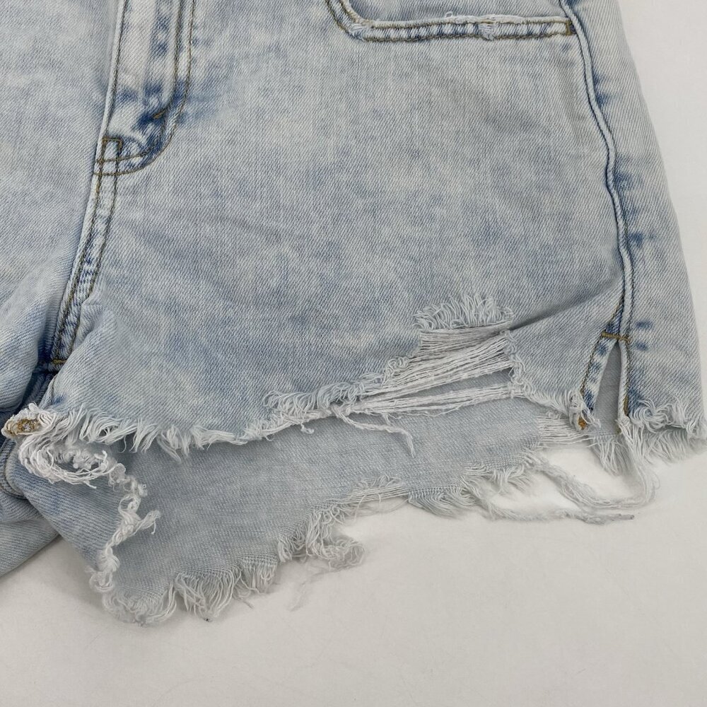 Aerie Size Small Acid Wash Denim Cut Off Shorts - Picture 7 of 11